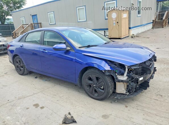 5NPLS4AG3NH053716 2022 HYUNDAI ELANTRA Blue Przód prawy
