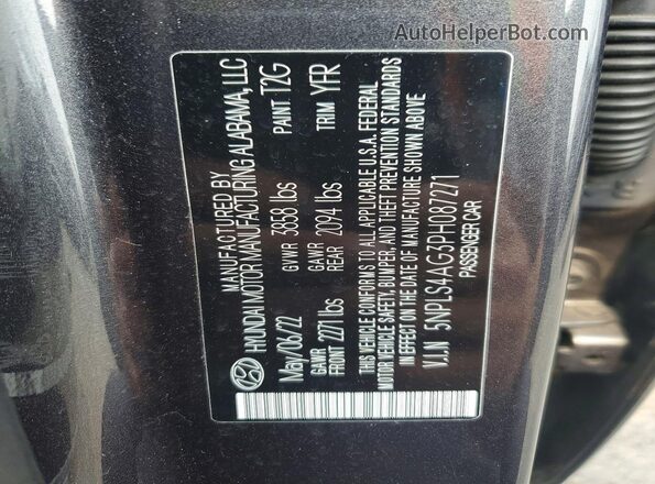 5NPLS4AG3PH087271 2023 HYUNDAI ELANTRA Gray ძრავის განყოფილების ხედი