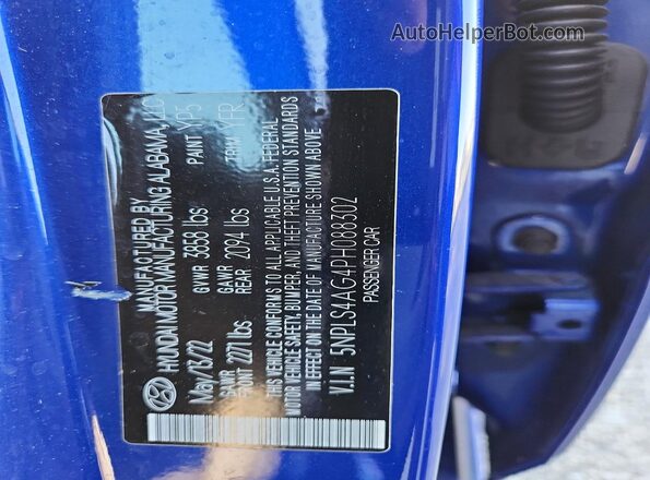5NPLS4AG4PH088302 2023 HYUNDAI ELANTRA Синий Вид подкапотного пространства