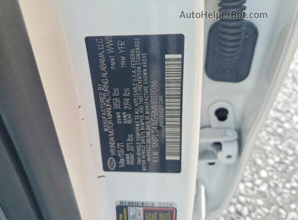 5NPLS4AG5MH039086 2021 HYUNDAI ELANTRA Белый Вид подкапотного пространства