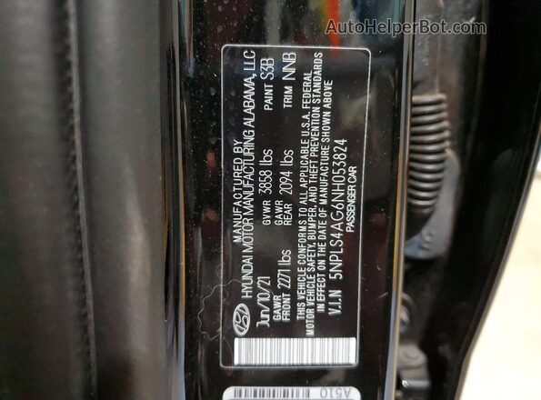 5NPLS4AG6NH053824 2022 HYUNDAI ELANTRA Черный Вид подкапотного пространства