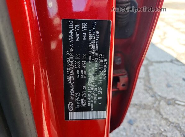 5NPLS4AG6PH108291 2023 HYUNDAI ELANTRA Red Engine compartment view