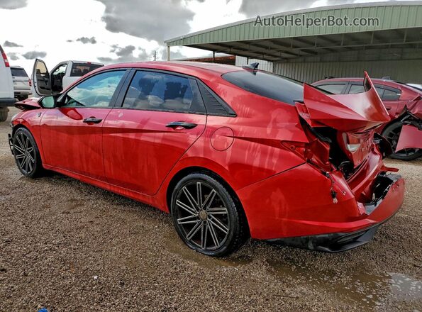 5NPLS4AG7MH035590 2021 HYUNDAI ELANTRA Red Հետևի ձախ
