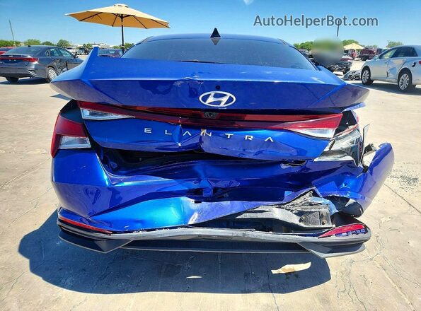 5NPLS4AG9MH021402 2021 HYUNDAI ELANTRA Blue უკანა ხედი
