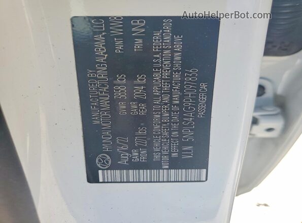5NPLS4AG9PH097836 2023 HYUNDAI ELANTRA White Вид підкапотного простору