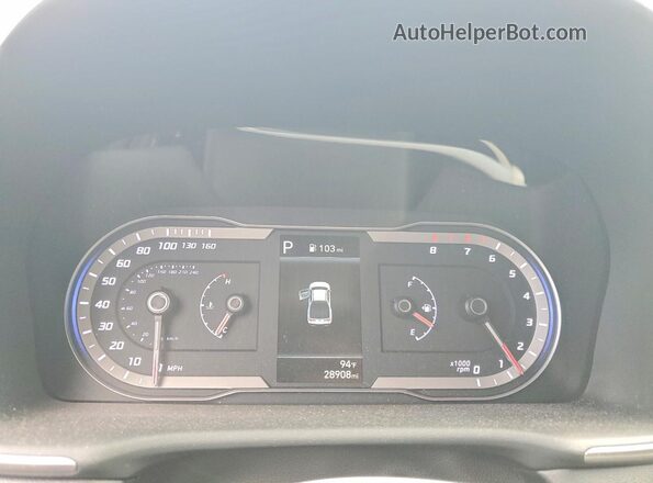 5NTJADAE0PH074133 2023 HYUNDAI SANTA White ხელსაწყოთა პანელის ხედი