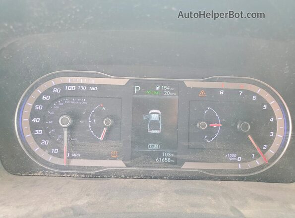 5NTJADAEXNH023980 2022 HYUNDAI SANTA Белый Вид щитка приборов