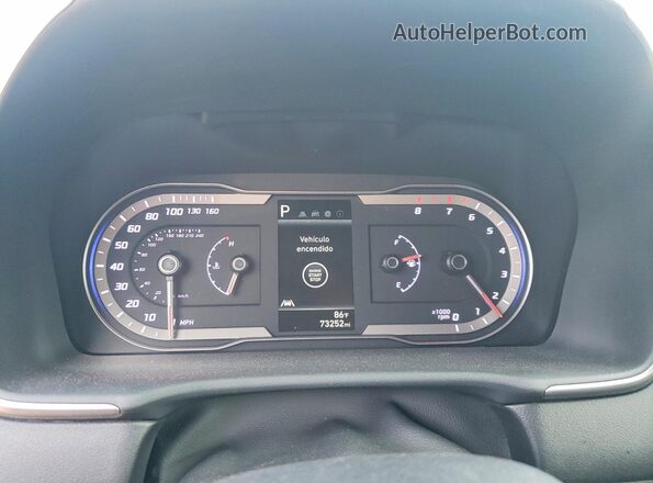 5NTJBDAE6NH014514 2022 HYUNDAI SANTA Black Вид щитка приладів