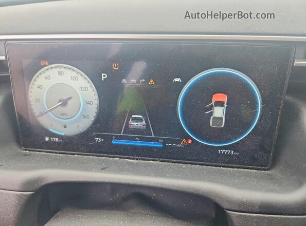 5NTJC4AE5RH092043 2024 HYUNDAI SANTA White Սարքավորումների վահանակի տեսք