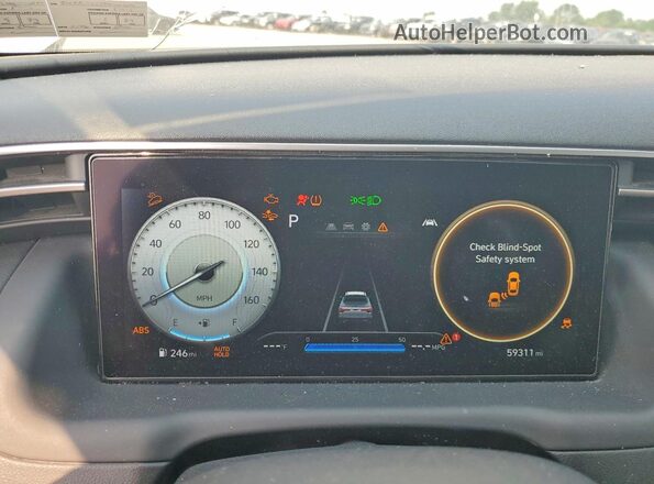 5NTJCDAE2NH016497 2022 HYUNDAI SANTA White Vista del cuadro de instrumentos