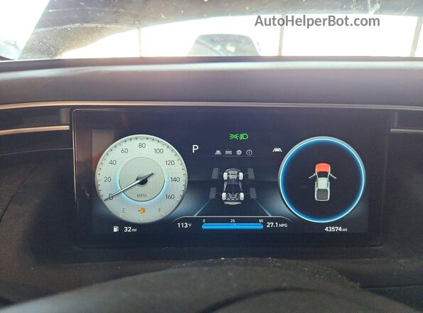 5NTJCDAF7PH056540 2023 HYUNDAI SANTA Gray ხელსაწყოთა პანელის ხედი