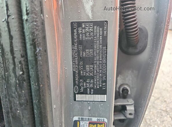 5NTJDDDF8RH121228 2024 HYUNDAI SANTA Gray Вид підкапотного простору