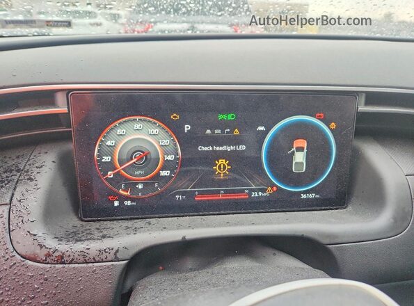 5NTJDDDF8RH121228 2024 HYUNDAI SANTA Gray Вид щитка приладів
