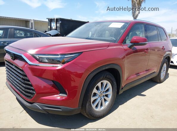 5TDAAAA5XSS029085 2025 TOYOTA GRAND HIGHLANDER Red Առջևի ձախ երեք քառորդ տեսարան