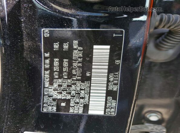 5TDAAAB51SS070655 2025 TOYOTA GRAND Black VIN կոդի պիտակի տեսք
