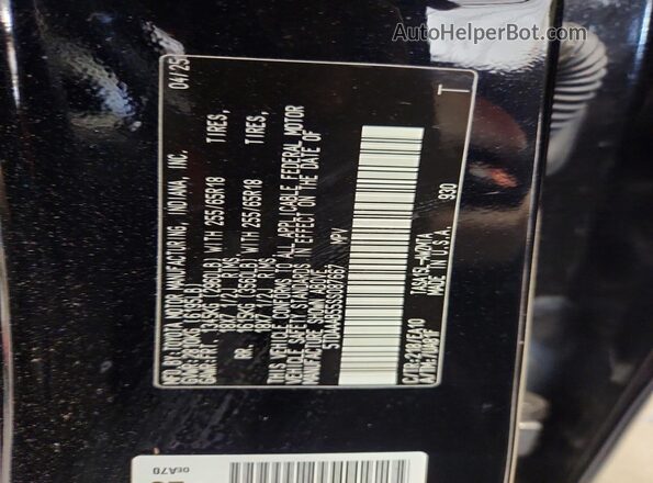 5TDAAAB55SS087667 2025 TOYOTA GRAND Black Вид наклейки з VIN-кодом