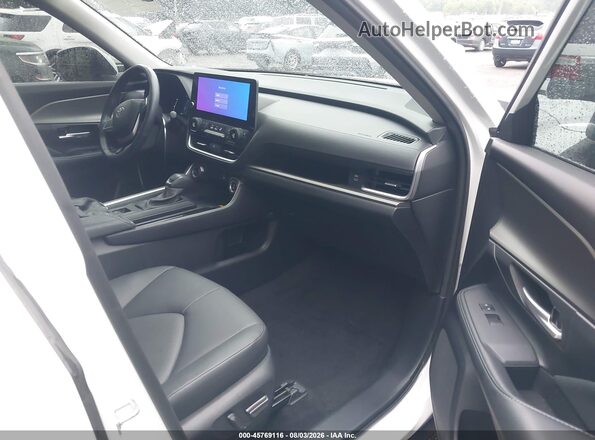 5TDAAAB56RS021736 2024 TOYOTA GRAND HIGHLANDER White Widok wnętrza z przodu