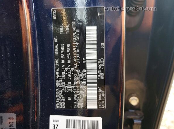 5TDAAAB59TS108389 2026 TOYOTA GRAND Blue Vista interior de 360 grados