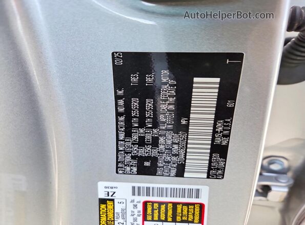 5TDAAAB62SS025927 2025 LEXUS TX Silver Engine compartment view