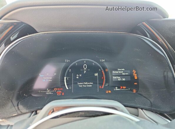 5TDAAAB65SS025064 2025 LEXUS TX Black Instrument cluster view