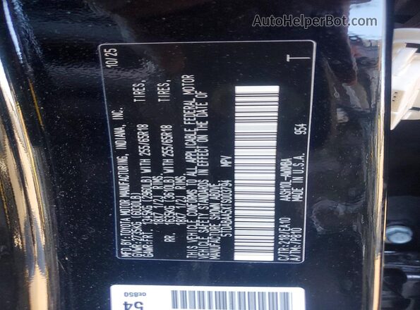 5TDABAA5XTS003794 2026 TOYOTA GRAND Black VIN կոդի պիտակի տեսք