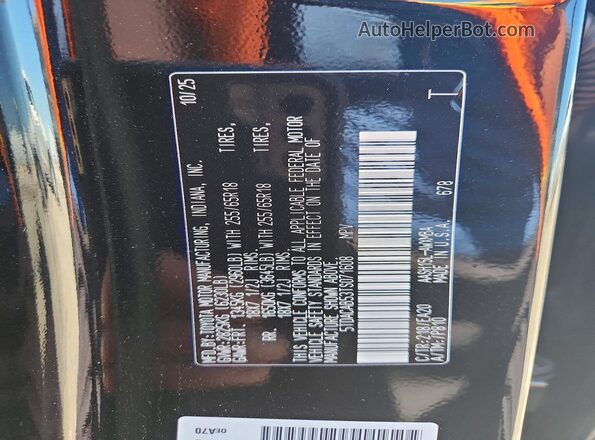 5TDACAB53TS071608 2026 TOYOTA GRAND Black VIN sticker view