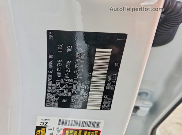 5TDACAB54TS069365 2026 TOYOTA GRAND White VIN կոդի պիտակի տեսք