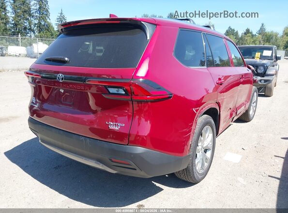 5TDACAB59TS067997 2026 TOYOTA GRAND HIGHLANDER HYBRID Красный Задняя правая четверть