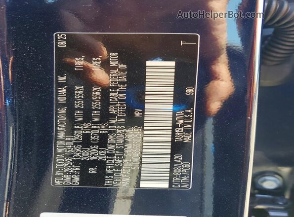 5TDADAB56SS025492 2025 TOYOTA GRAND Blue Vista interior de 360 grados