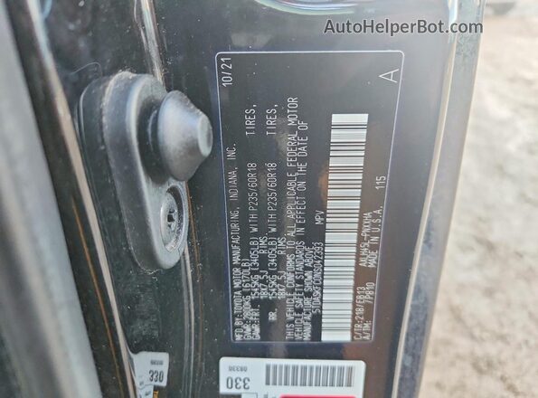 5TDASKFC0NS042393 2022 TOYOTA SIENNA Black VIN sticker view