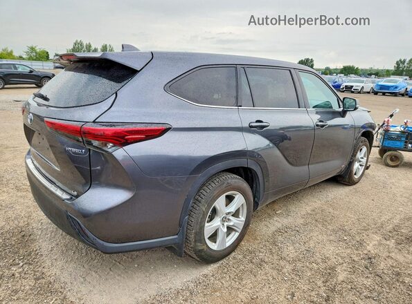 5TDBBRCH7LS506757 2020 TOYOTA HIGHLANDER Gray Trasero derecho