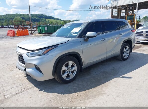 5TDBBRCH8LS506458 2020 TOYOTA HIGHLANDER Silver წინა მარცხენა ხედი სამი მეოთხედიდან