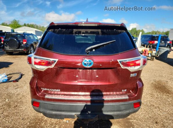 5TDBCRFH5GS018499 2016 TOYOTA HIGHLANDER Maroon Vista trasera