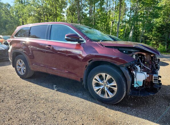 5TDBCRFH5GS018499 2016 TOYOTA HIGHLANDER Maroon Delantero derecho