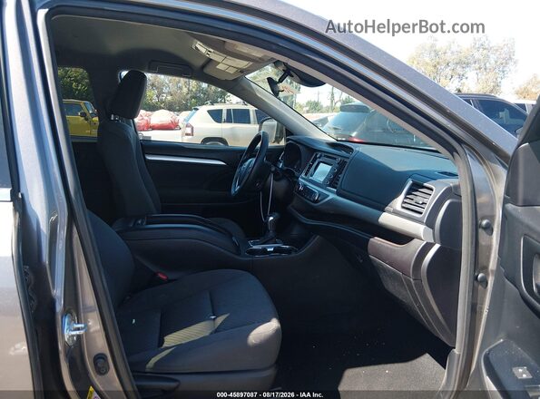 5TDBGRFH1HS022541 2017 TOYOTA HIGHLANDER HYBRID Gray Front interior view