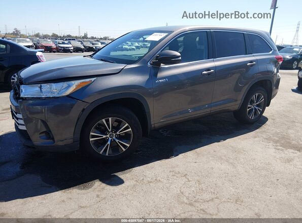 5TDBGRFH1HS022541 2017 TOYOTA HIGHLANDER HYBRID Gray Front left