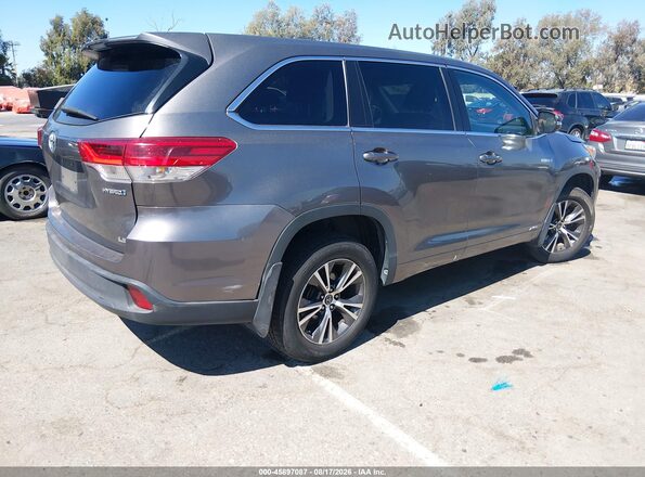 5TDBGRFH1HS022541 2017 TOYOTA HIGHLANDER HYBRID Gray Rear right