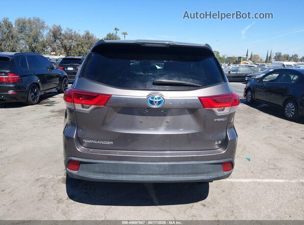 5TDBGRFH1HS022541 2017 TOYOTA HIGHLANDER HYBRID Gray 