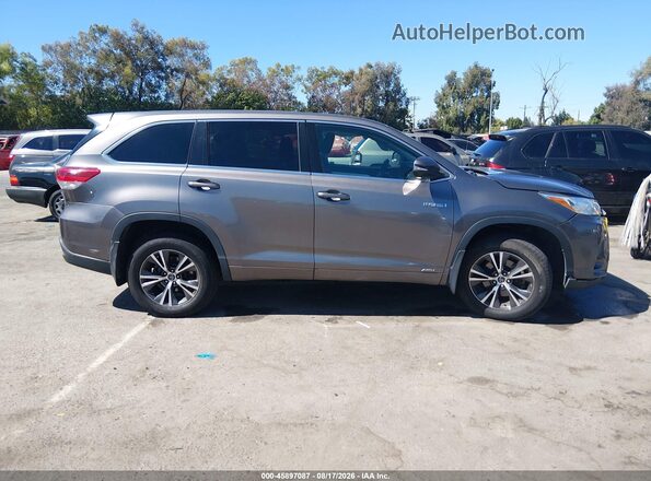 5TDBGRFH1HS022541 2017 TOYOTA HIGHLANDER HYBRID Gray Rear interior view