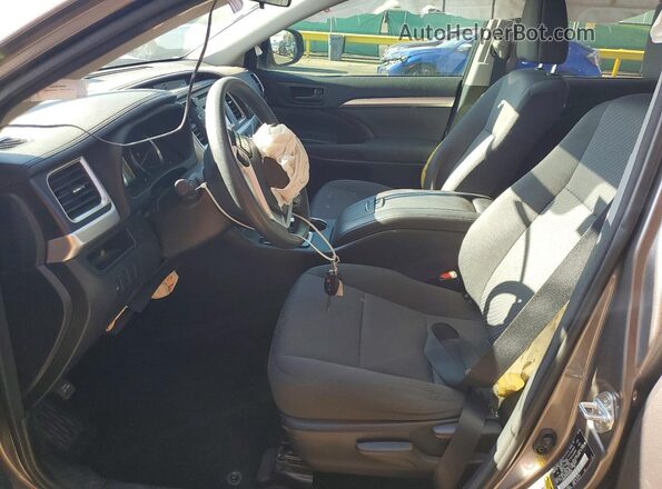 5TDBKRFH0GS296259 2016 TOYOTA HIGHLANDER Gray Front interior view