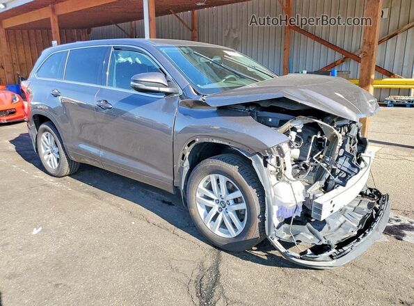 5TDBKRFH0GS296259 2016 TOYOTA HIGHLANDER Gray Front right