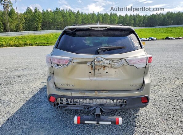 5TDBKRFH0GS313044 2016 TOYOTA HIGHLANDER Gold Հետևի տեսք