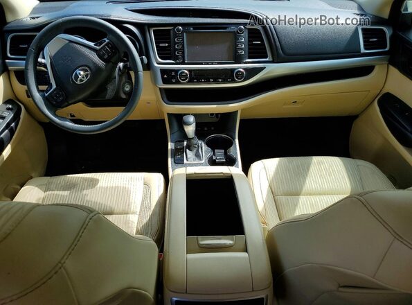 5TDBKRFH0GS313044 2016 TOYOTA HIGHLANDER Gold Առջևի վահանակի տեսք
