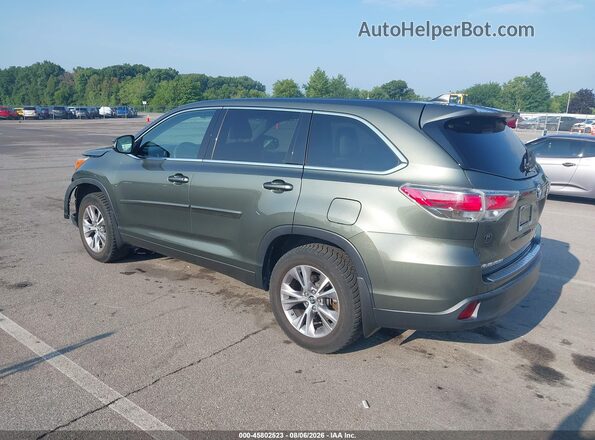 5TDBKRFH0GS325436 2016 TOYOTA HIGHLANDER Green Հետևի ձախ