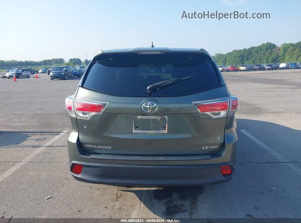 5TDBKRFH0GS325436 2016 TOYOTA HIGHLANDER Green 