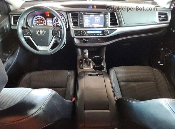 5TDBKRFH1GS299591 2016 TOYOTA HIGHLANDER Black Widok deski rozdzielczej