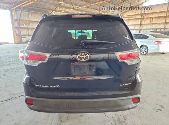 5TDBKRFH1GS299591 2016 TOYOTA HIGHLANDER Black Widok z tyłu