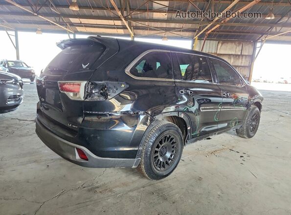 5TDBKRFH1GS299591 2016 TOYOTA HIGHLANDER Black Tył prawy