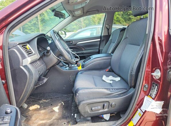 5TDBKRFH3GS235374 2016 TOYOTA HIGHLANDER Темно-бордовый Вид салона спереди