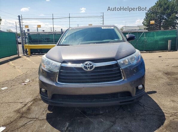5TDBKRFH3GS340402 2016 TOYOTA HIGHLANDER Gray Widok z przodu
